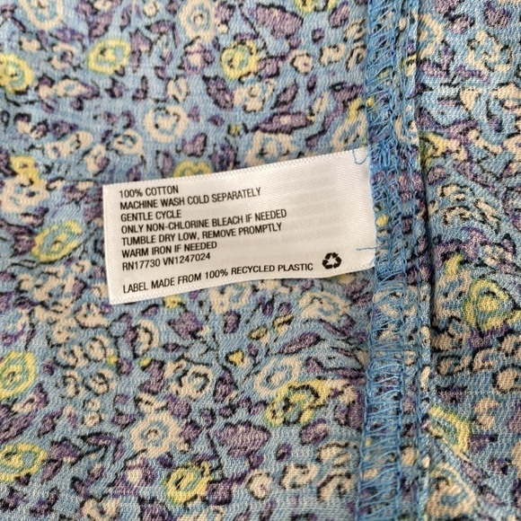 Women’s Spaghetti Cross Strap Floral Tiered Dress Universal Thread Navy Size XS - Picture 7 of 7